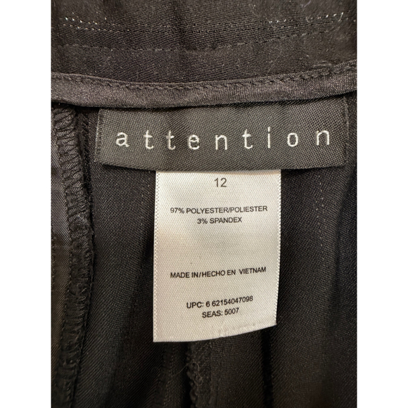 Women's Attention Black Pinstripe Pantsuit 2 Modern Professional Office Business - Picture 16 of 16